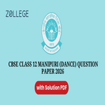 CBSE Class 12 Manipuri Dance Question Paper 2026 with Solution Pdf